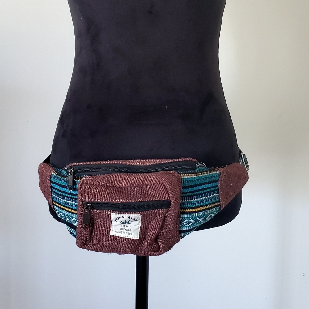 Nwot handmade hemp cotton boho fannypack
